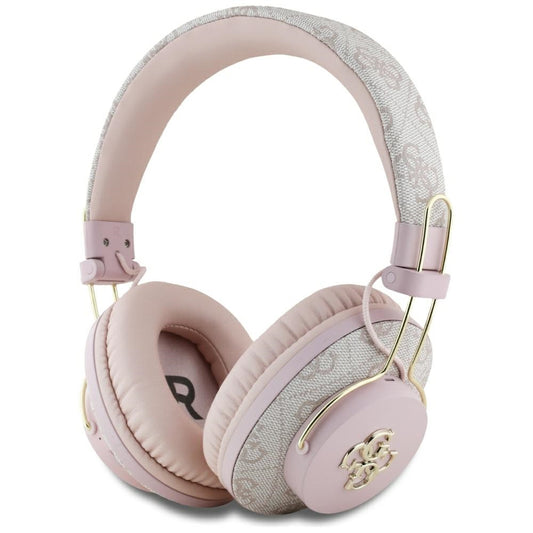 Handsfree Bluetooth Guess 4G Metal Logo, A2DP, Ροζ