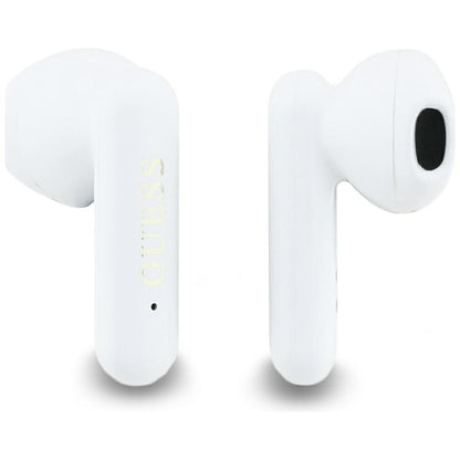 Handsfree Bluetooth Guess 4G Metal Logo, TWS, Λευκό