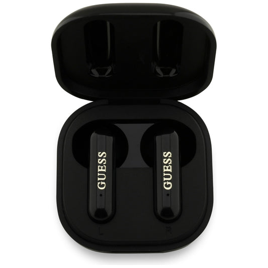Handsfree Bluetooth Guess 4G Metal Logo, TWS, Μαύρο