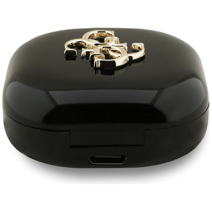 Handsfree Bluetooth Guess 4G Metal Logo, TWS, Μαύρο