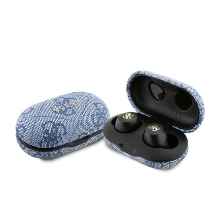 Handsfree Bluetooth Guess 4G Metal, TWS, Μπλε