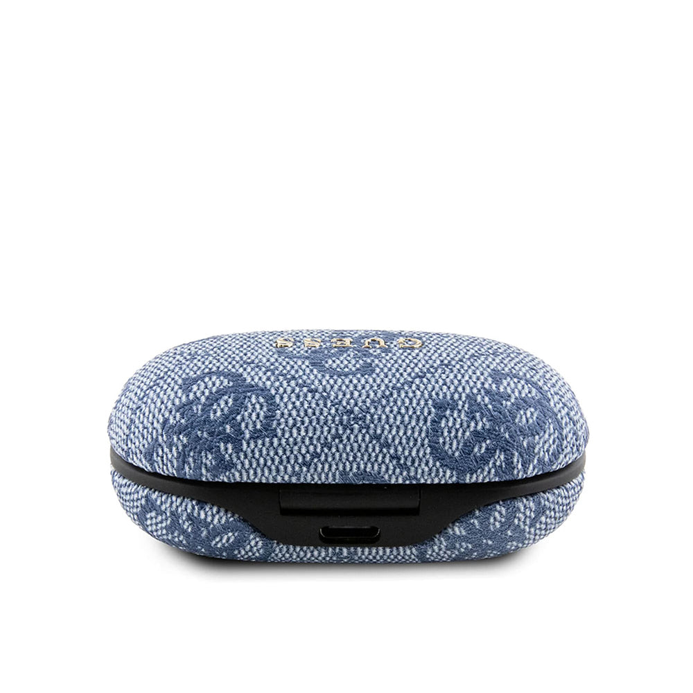 Handsfree Bluetooth Guess 4G Metal, TWS, Μπλε