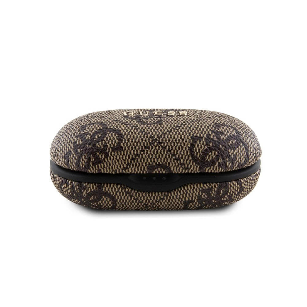 Handsfree Bluetooth Guess 4G Metal, TWS, Καφέ