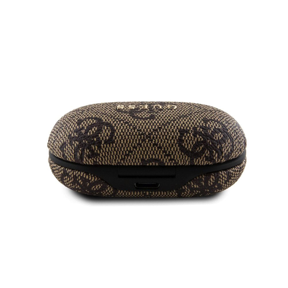 Handsfree Bluetooth Guess 4G Metal, TWS, Καφέ