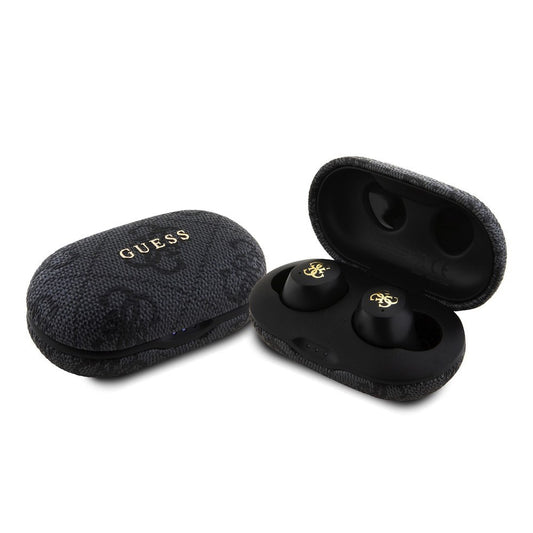 Handsfree Bluetooth Guess 4G Metal, TWS, Μαύρο