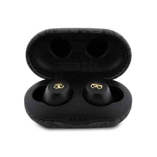Handsfree Bluetooth Guess 4G Metal, TWS, Μαύρο