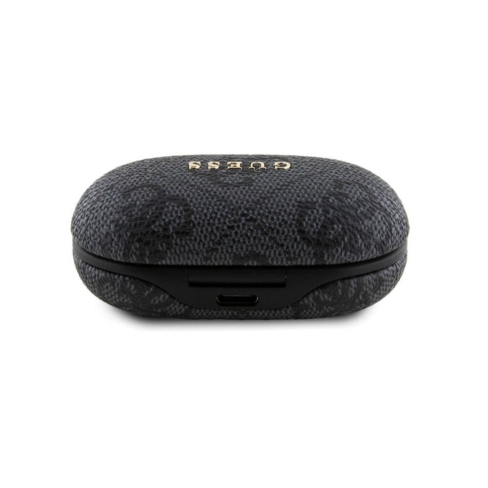 Handsfree Bluetooth Guess 4G Metal, TWS, Μαύρο