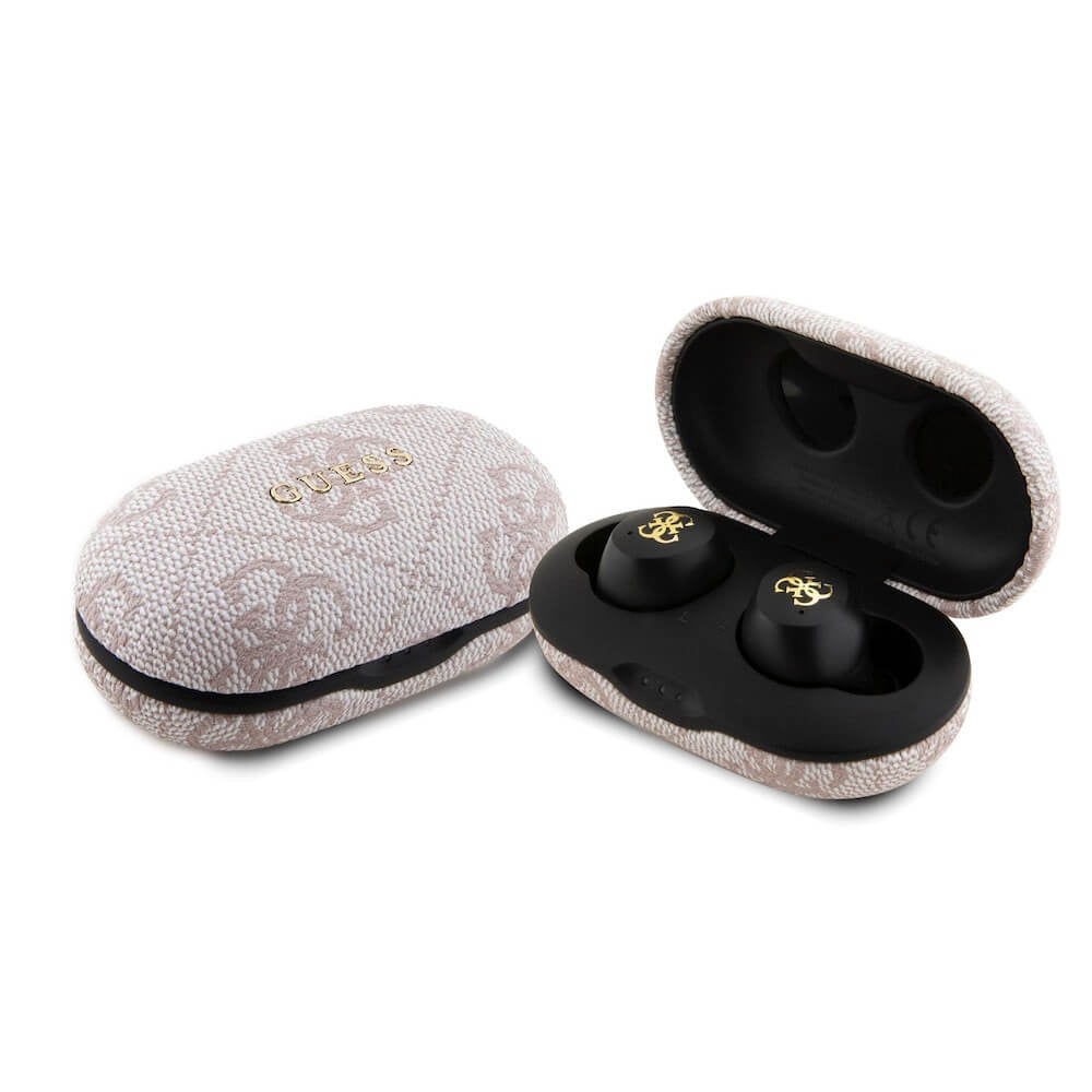 Handsfree Bluetooth Guess 4G Metal, TWS, Ροζ