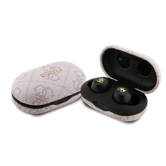 Handsfree Bluetooth Guess 4G Metal, TWS, Ροζ