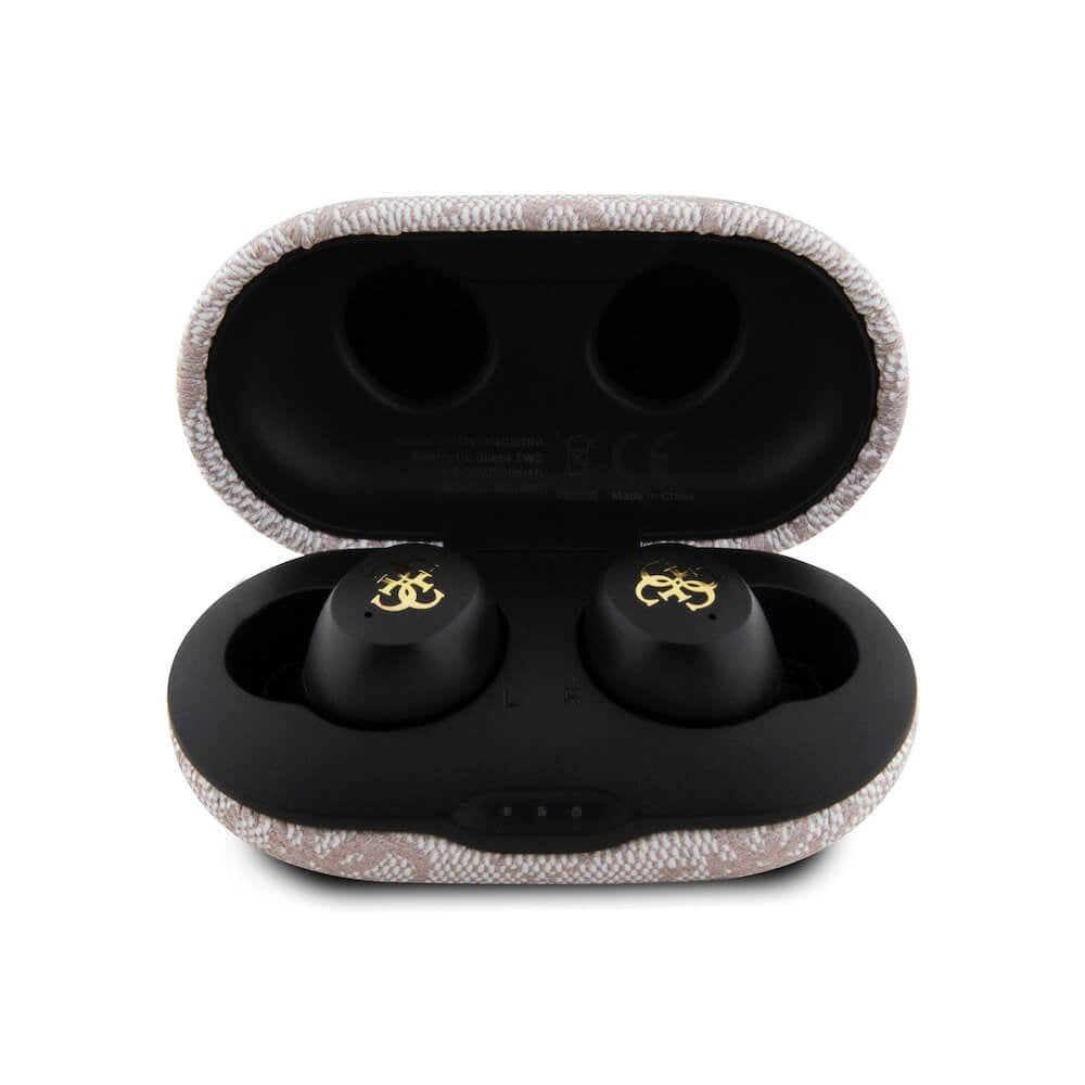 Handsfree Bluetooth Guess 4G Metal, TWS, Ροζ