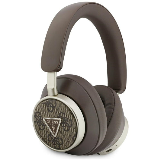 Handsfree Bluetooth Guess 4G Gold Triangle Logo, A2DP, Καφέ