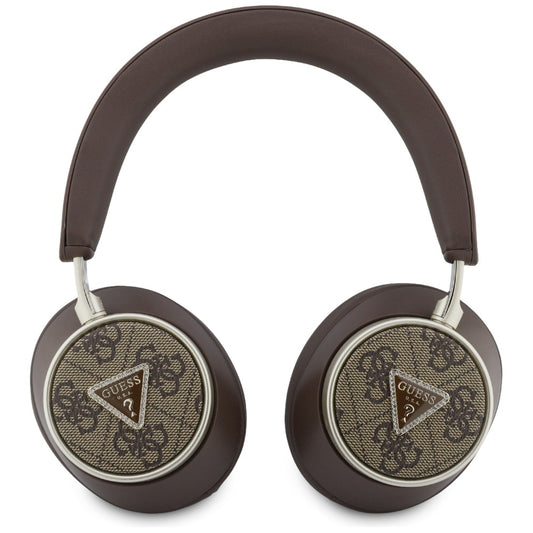 Handsfree Bluetooth Guess 4G Gold Triangle Logo, A2DP, Καφέ