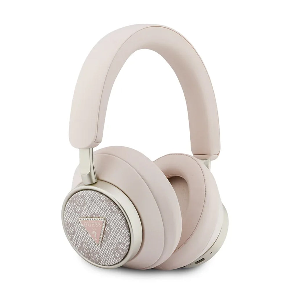 Handsfree Bluetooth Guess 4G Gold Triangle Logo, A2DP, Ροζ