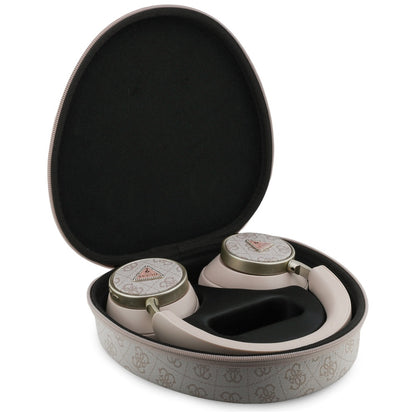 Handsfree Bluetooth Guess 4G Gold Triangle Logo, A2DP, Ροζ