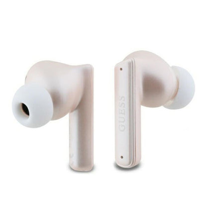 Handsfree Bluetooth Guess Capsule Printed Logo, TWS, ANC, Ροζ