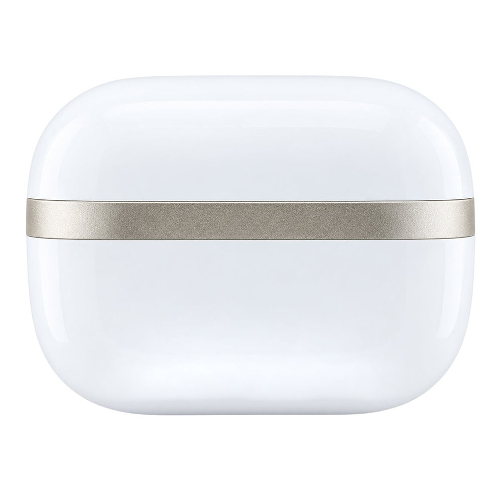Ακουστικά Bluetooth Guess Glossy Gold Line Printed Classic Logo, TWS, Λευκά