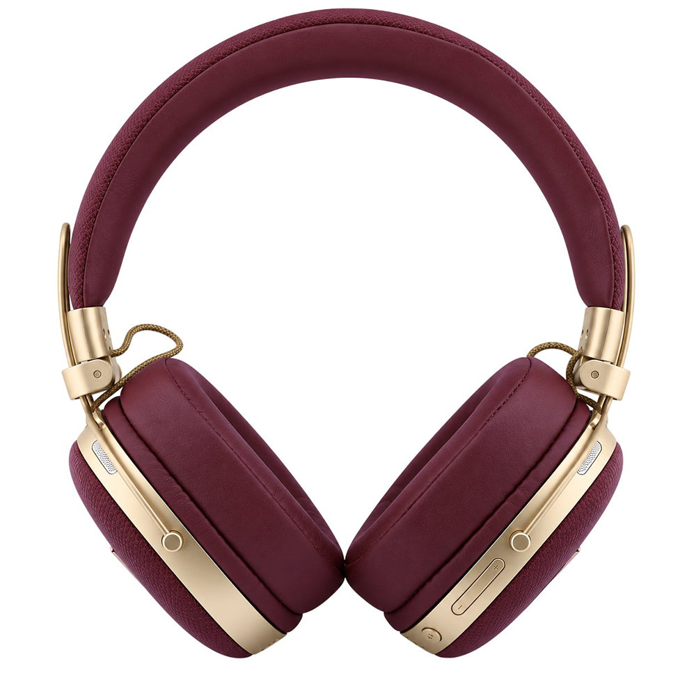 Ακουστικά Bluetooth Handsfree Guess Grained Triangle Logo, A2DP, Μπορντό