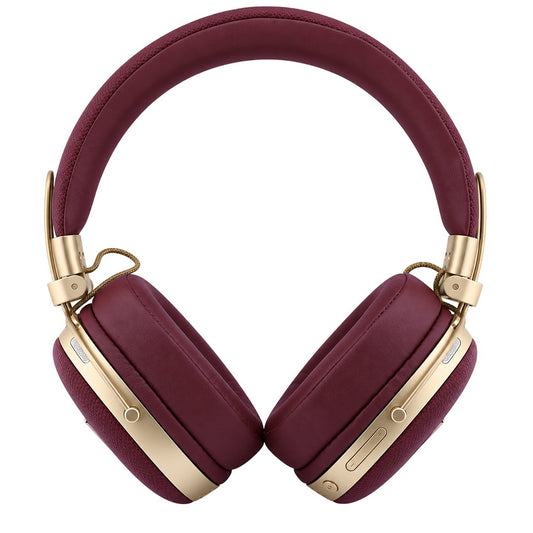 Ακουστικά Bluetooth Handsfree Guess Grained Triangle Logo, A2DP, Μπορντό