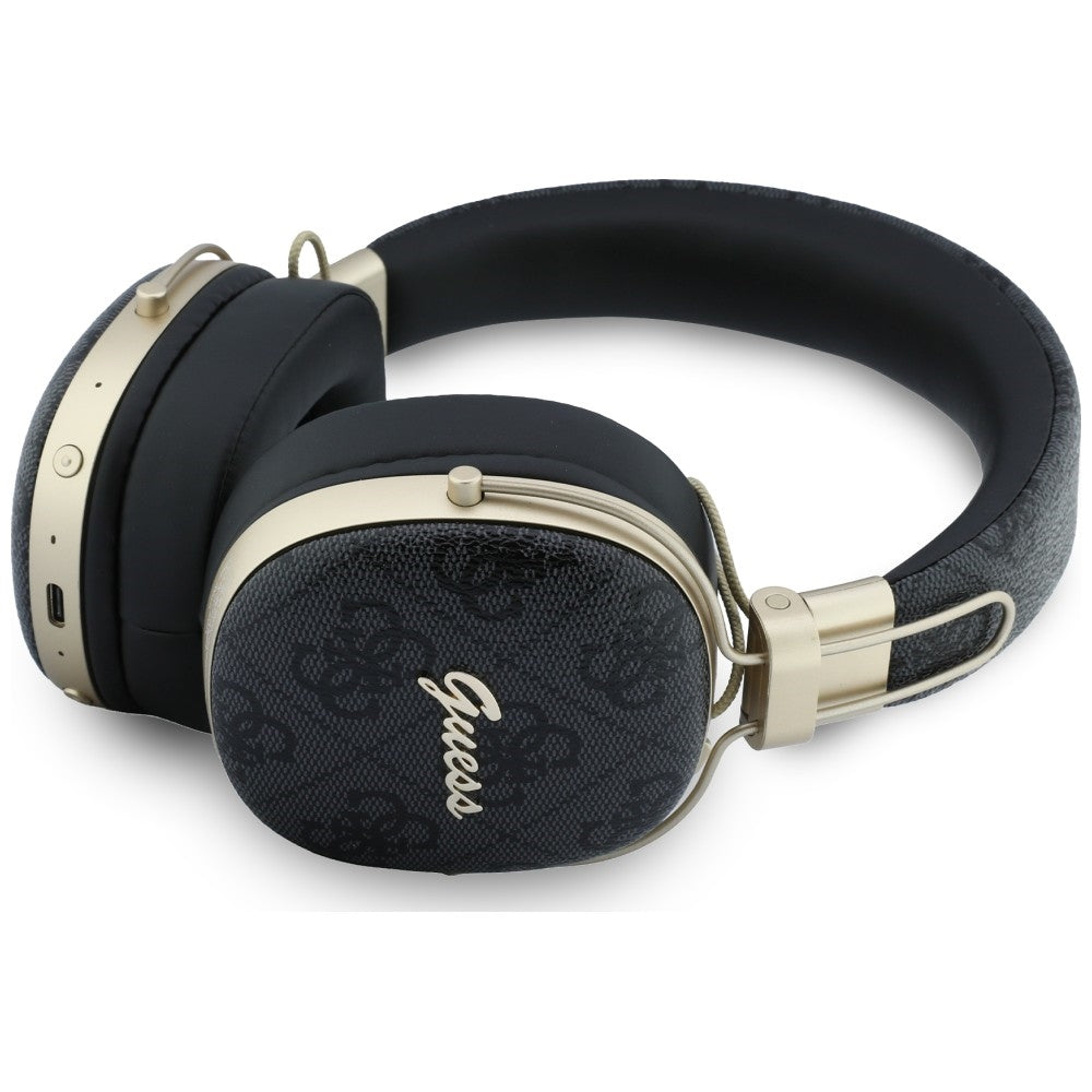 Handsfree Bluetooth Guess Metal 4G Script Logo, A2DP, Μαύρο