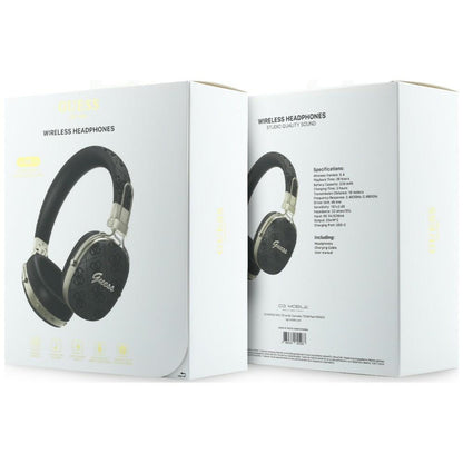 Handsfree Bluetooth Guess Metal 4G Script Logo, A2DP, Μαύρο