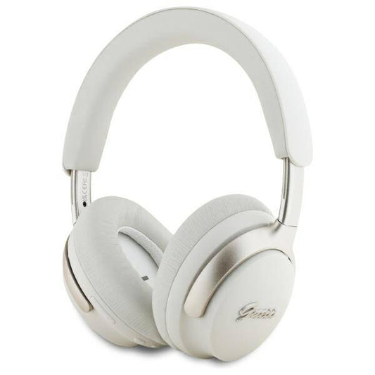 Handsfree Bluetooth Guess Metal Script Logo, A2DP, ANC, Μπεζ