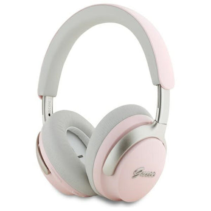 Handsfree Bluetooth Guess Metal Script Logo, A2DP, ANC, Ροζ