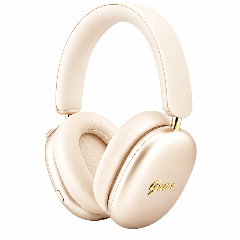 Handsfree Bluetooth Guess Metal Script Logo, A2DP, Μπεζ