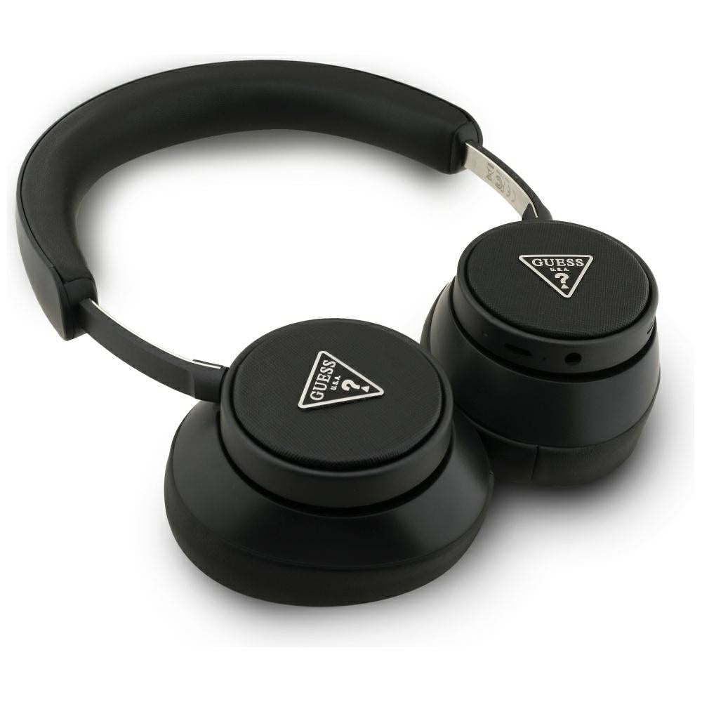 Handsfree Bluetooth Guess Saffiano Triangle Logo, A2DP, Μαύρο