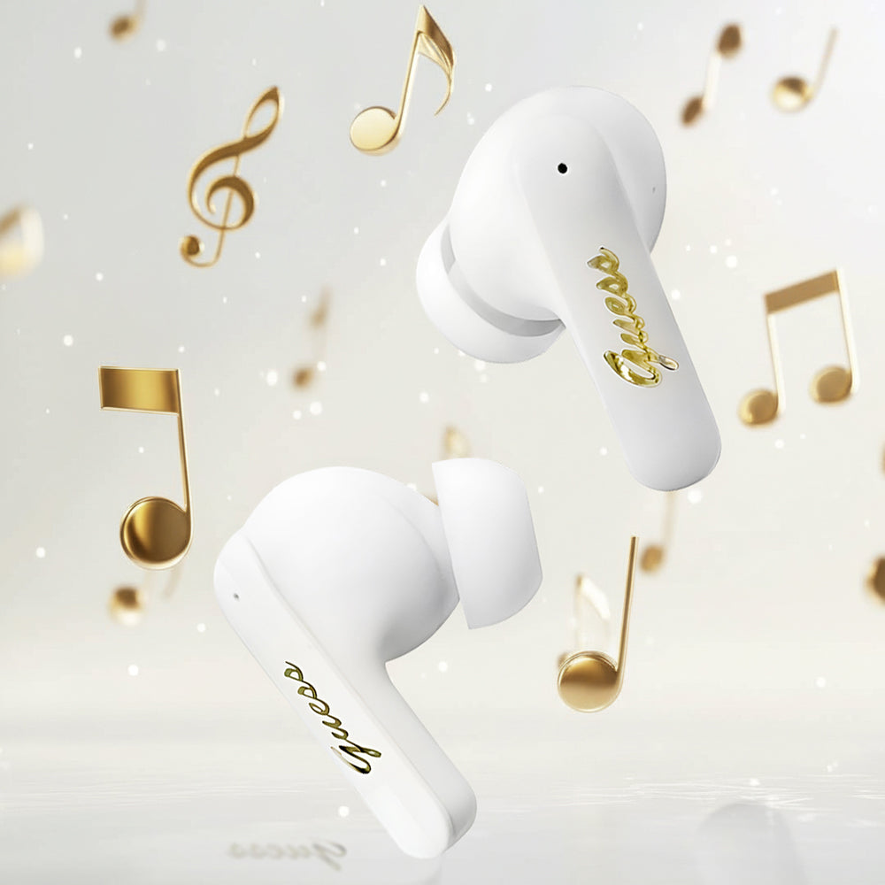 Handsfree Bluetooth Guess Script Metal Logo, TWS, Λευκό