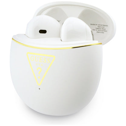 Handsfree Bluetooth Guess Script Print, TWS, Λευκό