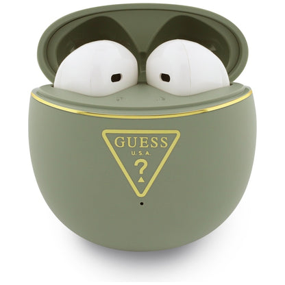 Handsfree Bluetooth Guess Script Print, TWS, Κακί