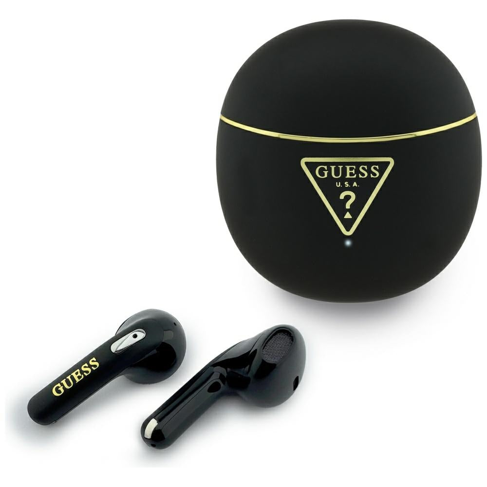 Handsfree Bluetooth Guess Script Print, TWS, Μαύρο
