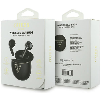 Handsfree Bluetooth Guess Script Print, TWS, Μαύρο