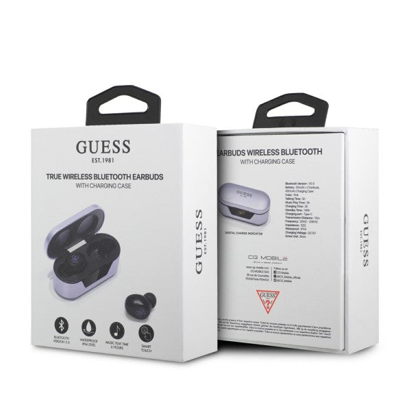 Handsfree Bluetooth Guess, TWS, Μωβ