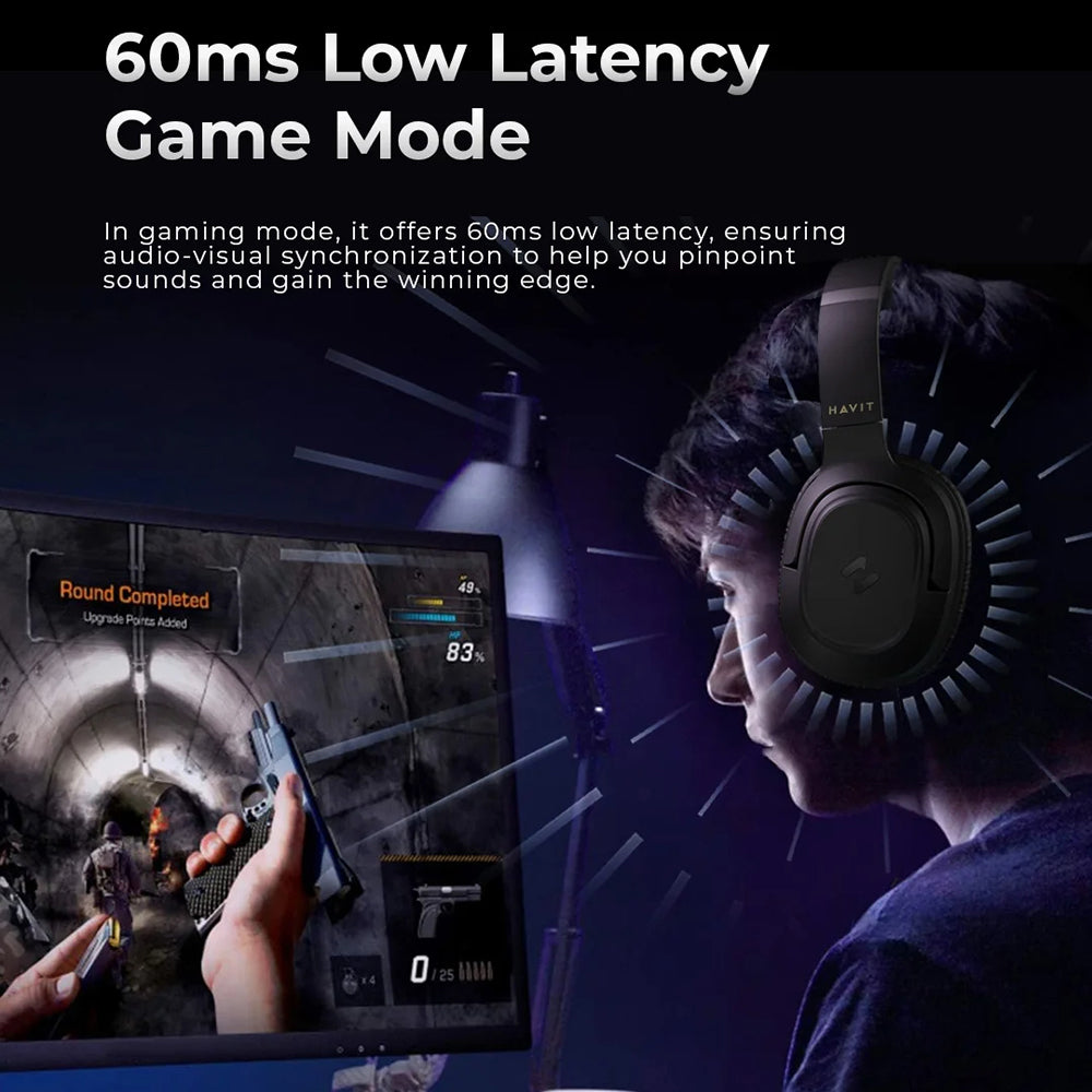 Handsfree Bluetooth HAVIT H612BT, A2DP, Μαύρο