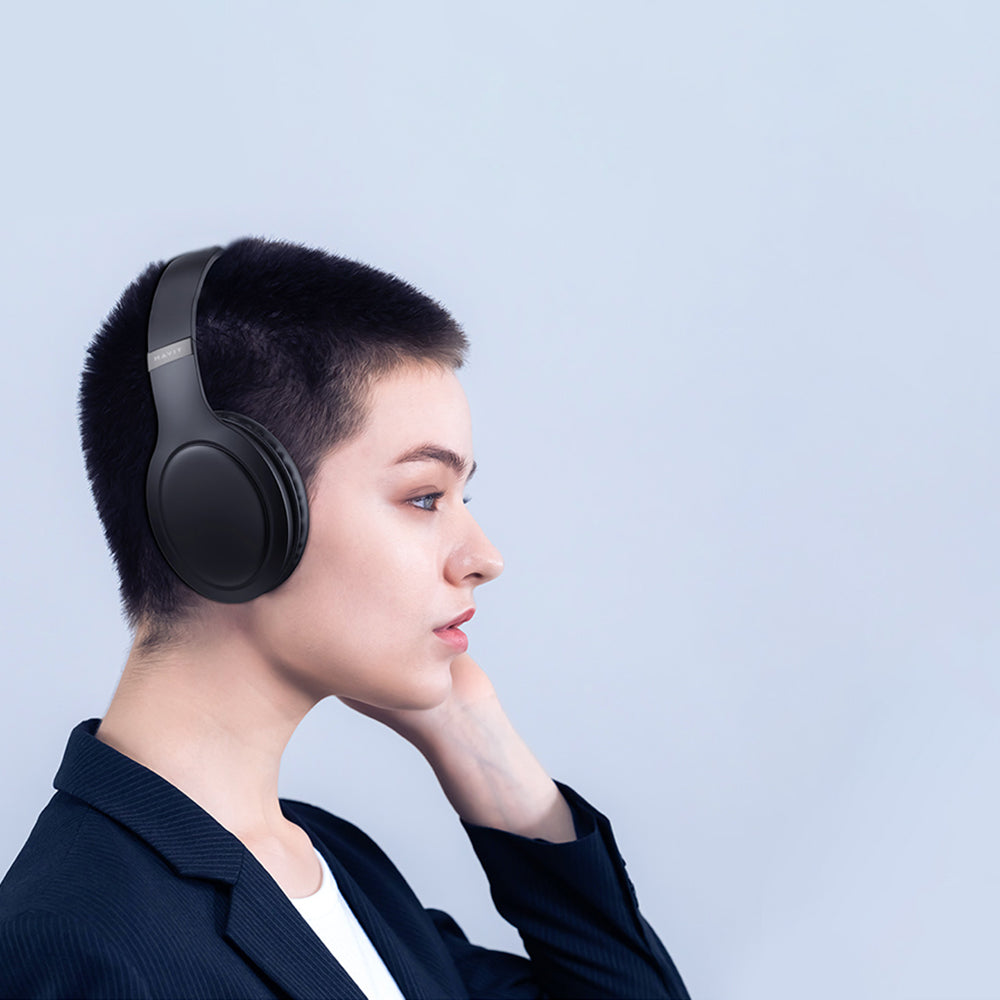 Handsfree Bluetooth HAVIT H633BT, Multipoint, A2DP, Μπεζ