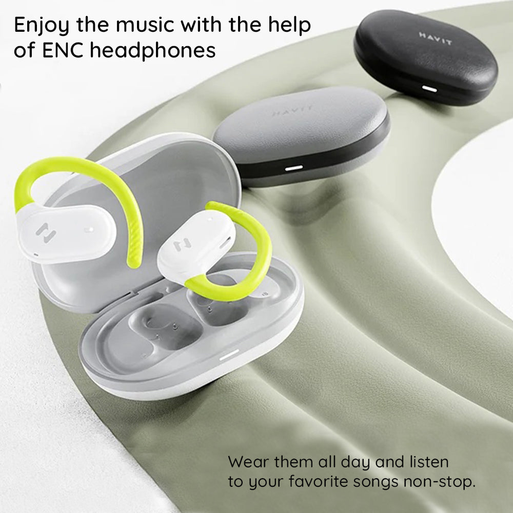 Handsfree Bluetooth HAVIT OWS915, TWS, Λευκό