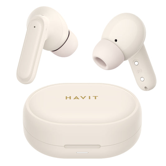 Handsfree Bluetooth HAVIT TW950, TWS, Ροζ Μπεζ