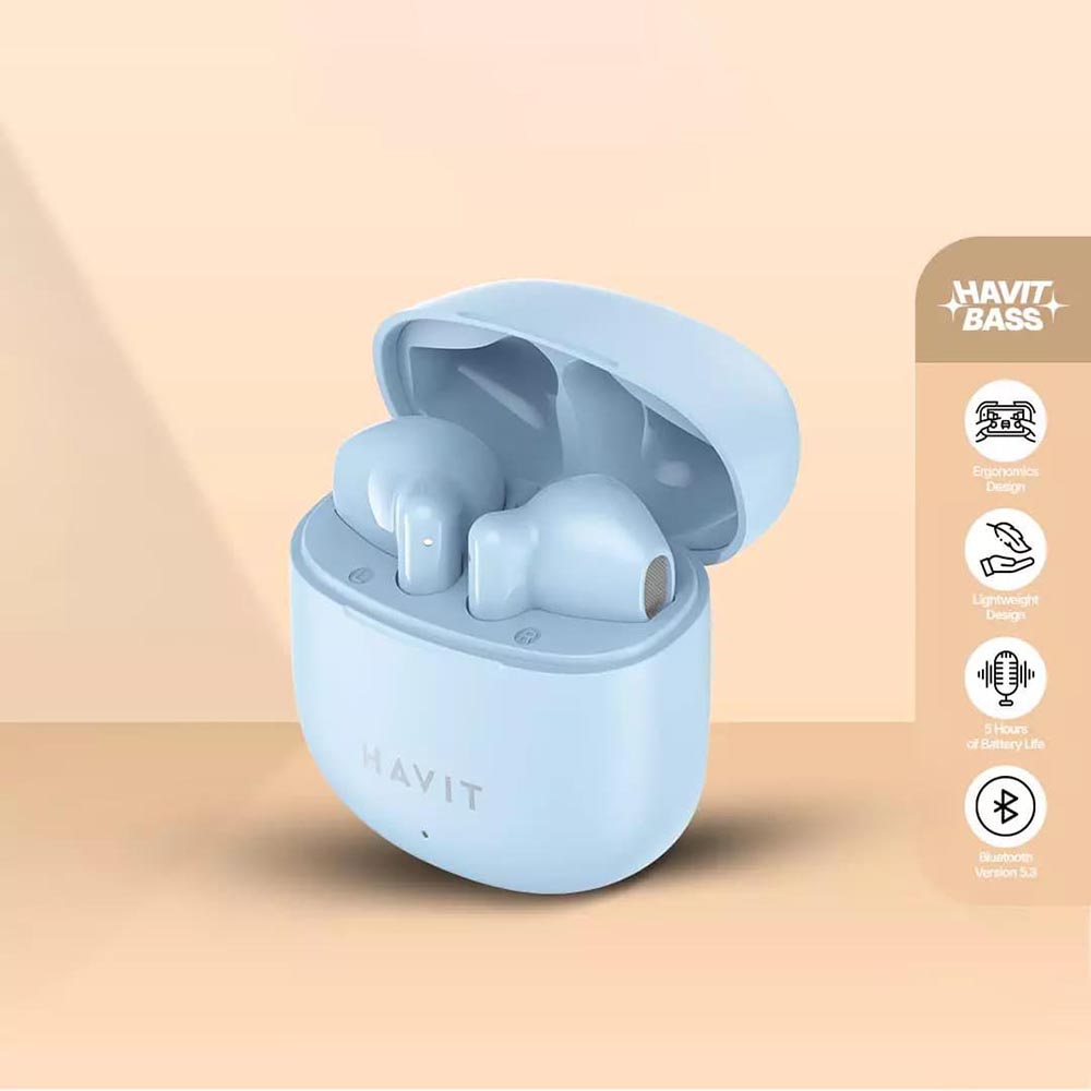 Handsfree Bluetooth HAVIT TW976, TWS, Λευκό