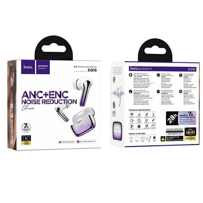 Bluetooth Handsfree Bluetooth HOCO EQ16, TWS, ANC, Mov 