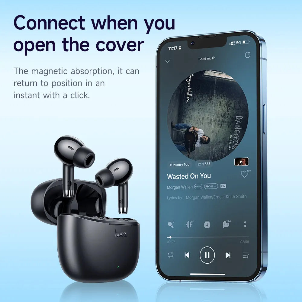 Handsfree Bluetooth HOCO EQ2, TWS, Μαύρο