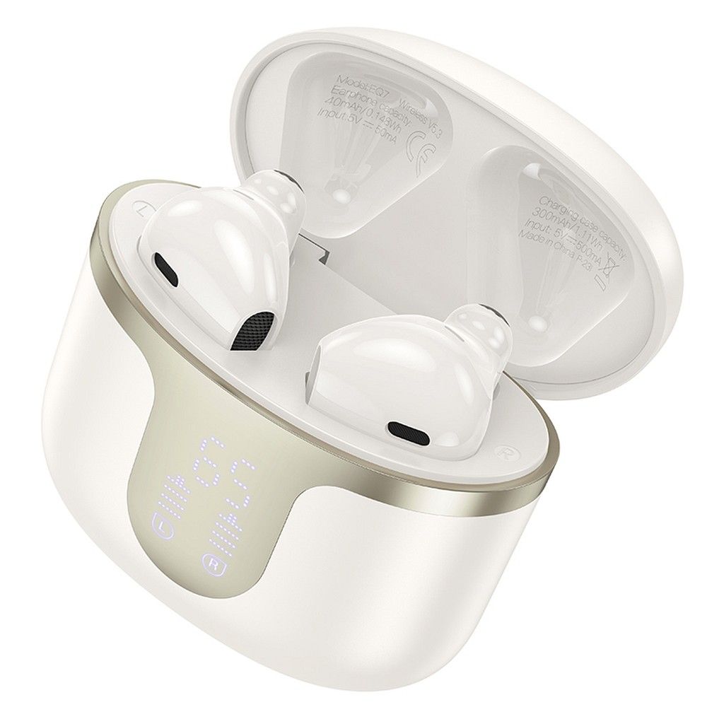 Handsfree Bluetooth HOCO EQ7, TWS, Λευκό