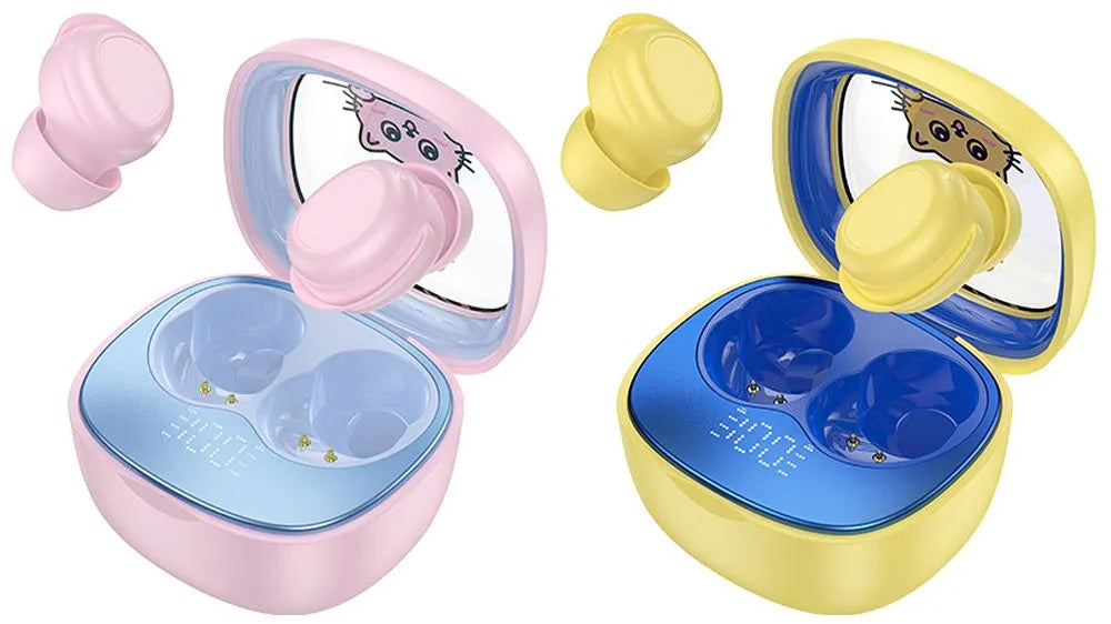 Handsfree Bluetooth HOCO EW111, TWS, Ροζ