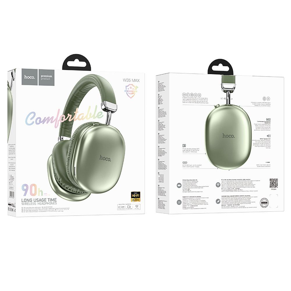 Handsfree Bluetooth HOCO W35 Max, A2DP, Πράσινο