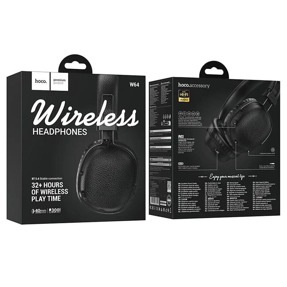 HOCO W64 Bluetooth Handsfree, A2DP, Black