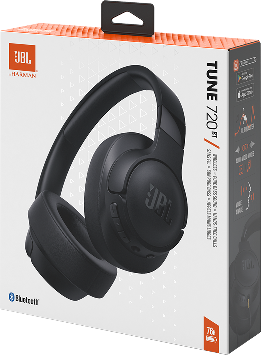 Bluetooth handsfree JBL Tune 720BT, MultiPoint, A2DP, μαύρο JBLT720BTBLK