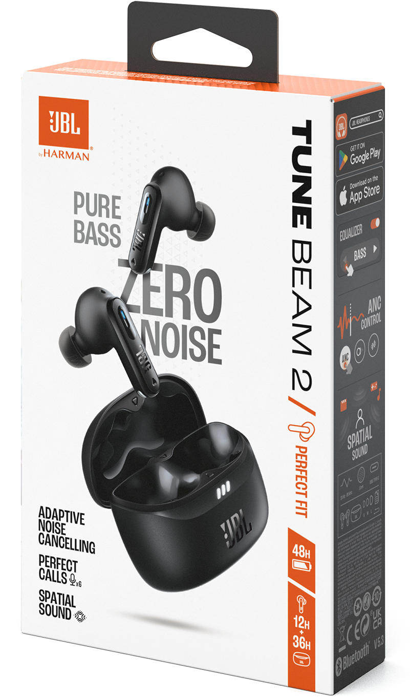 Handsfree Bluetooth JBL Tune Beam 2, TWS, ANC, MultiPoint, Μαύρο JBLTBEAM2BLK