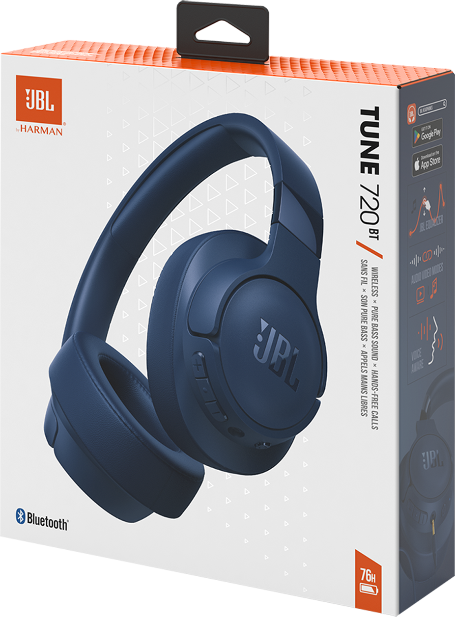 Bluetooth handsfree JBL Tune 720BT, MultiPoint, A2DP, μπλε JBLT720BTBTBLU