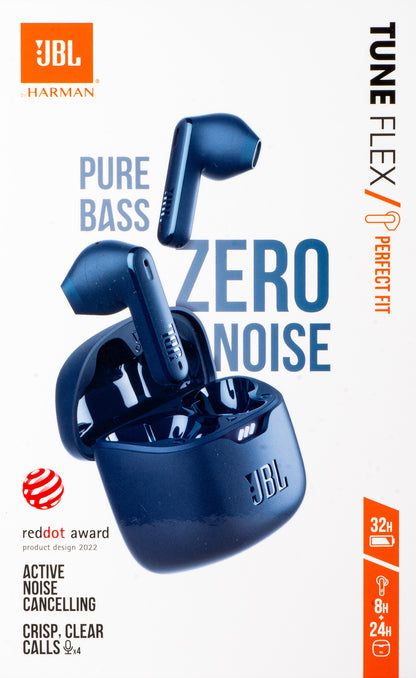 Handsfree Bluetooth JBL Tune Flex, TWS, ANC, Μπλε JBLTFLEXBLU