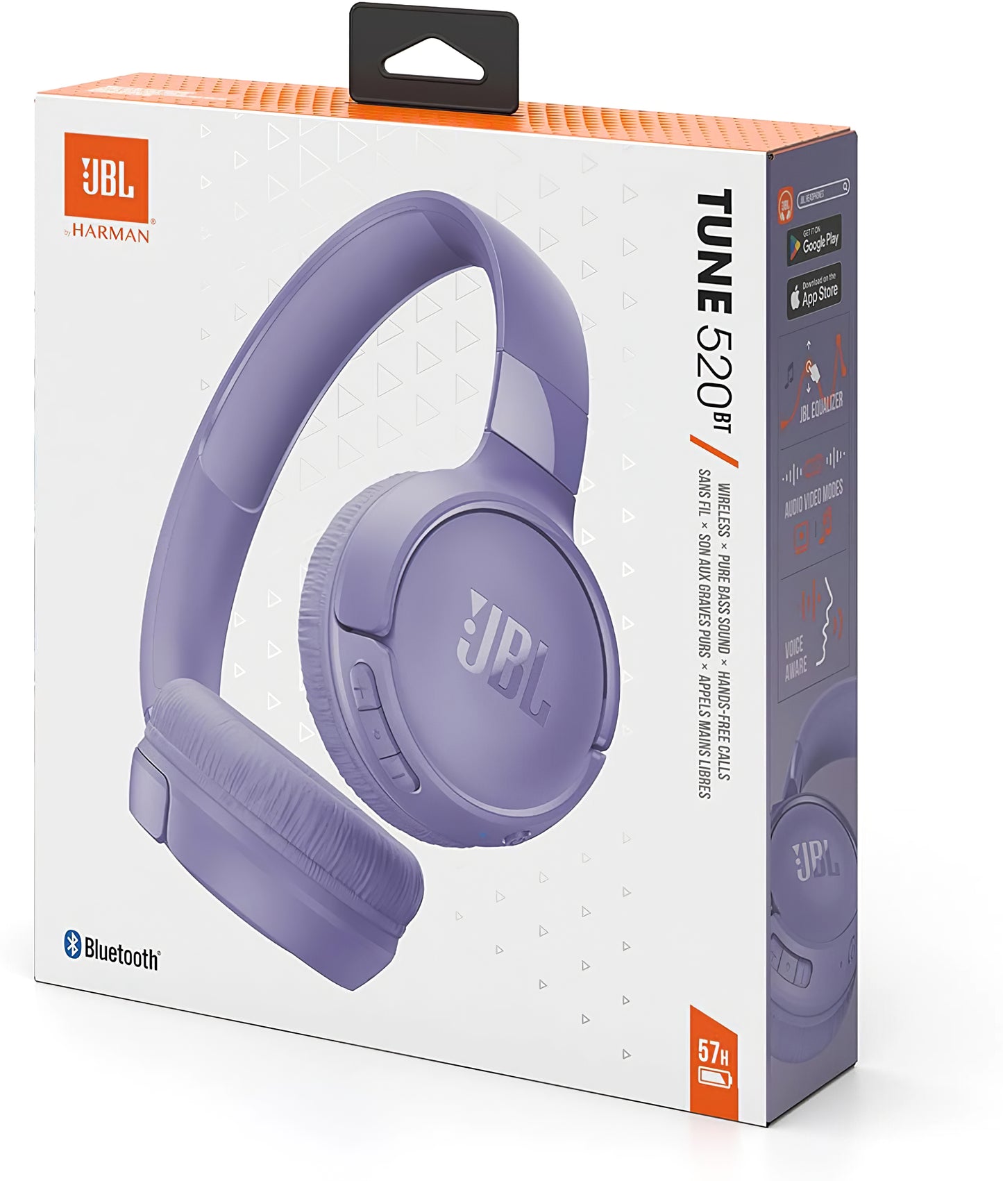 Bluetooth handsfree JBL Tune 520BT, MultiPoint, A2DP, μωβ JBLT520BTPUR